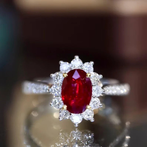 00ct oval cut natural red - 5.00ct,