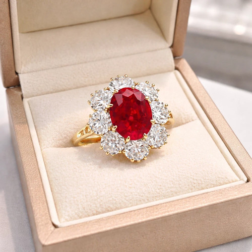 Oval cut natural ruby - 3.50,