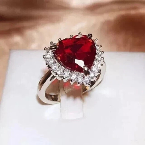 Heart cut natural ruby - heart,