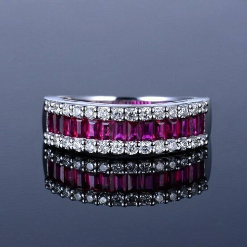 2ct lab created ruby - created, half