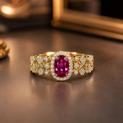 Oval cut natural ruby - ct,
