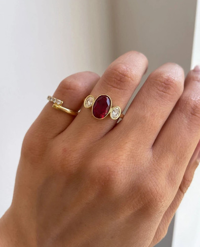 Oval cut natural ruby - oval,