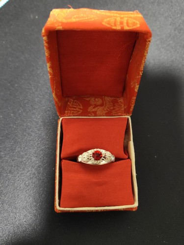 Red gemstone s925 sterling - gemstone,