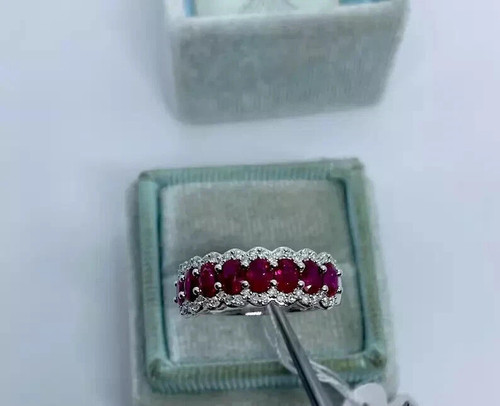 14k white gold plated oval - 14k, cut