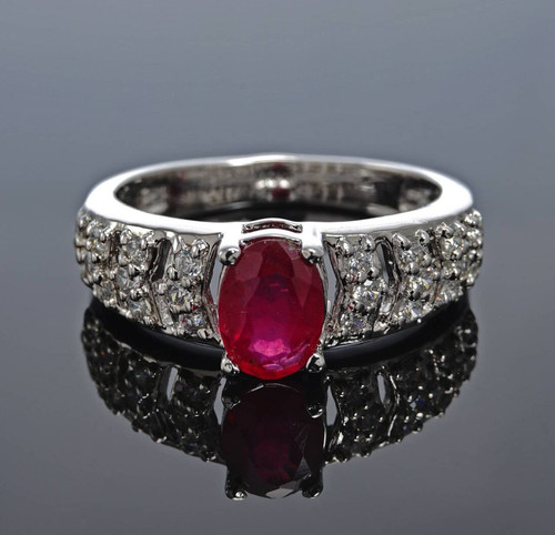 Victorian engagement red ruby - red,