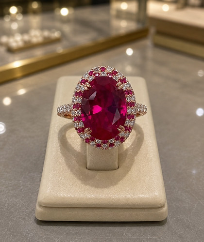 Oval cut natural ruby - ct,