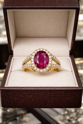 Oval cut natural ruby - 5.50,